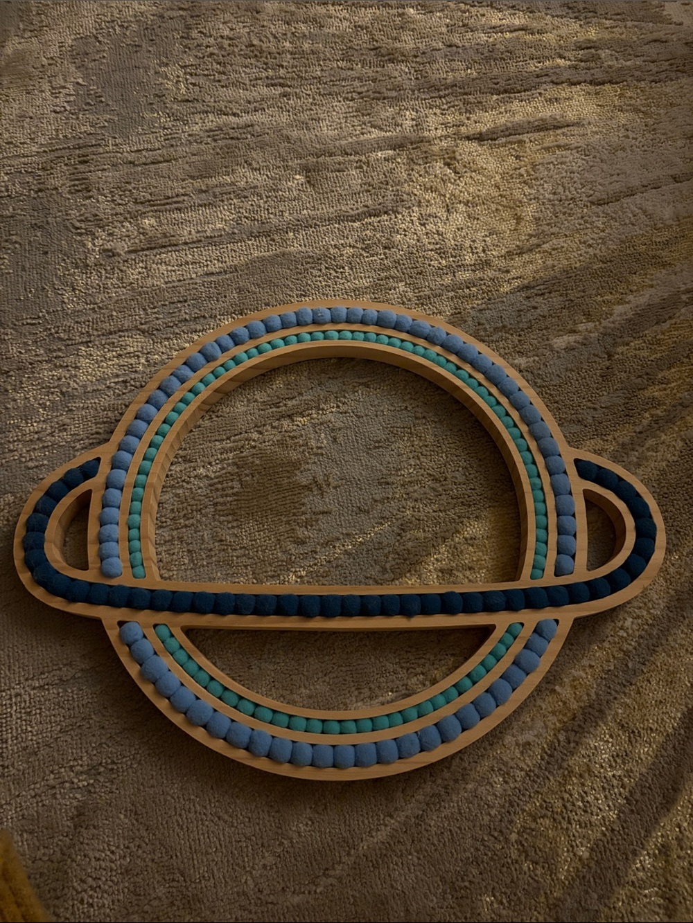 Decorative Saturn Wall Art - Blue & Teal Home Wall Decor